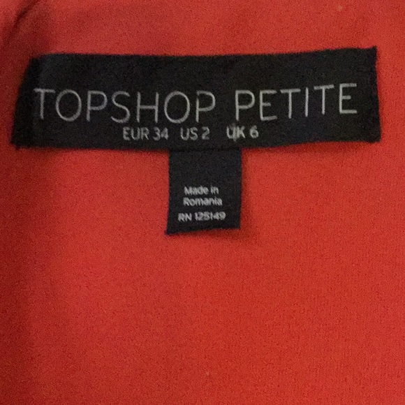 Topshop petite orange dress size 2 mini - Picture 8 of 8